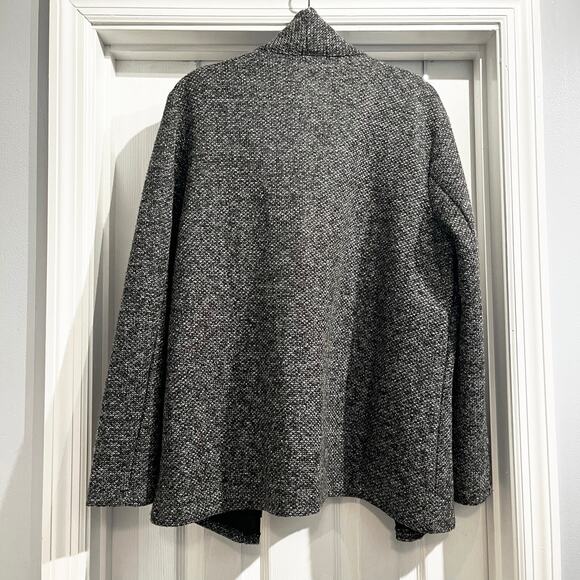 Banana Republic Women’s Black & Gray Marled Waterfall Cardigan/Jacket Size L - Picture 3 of 8